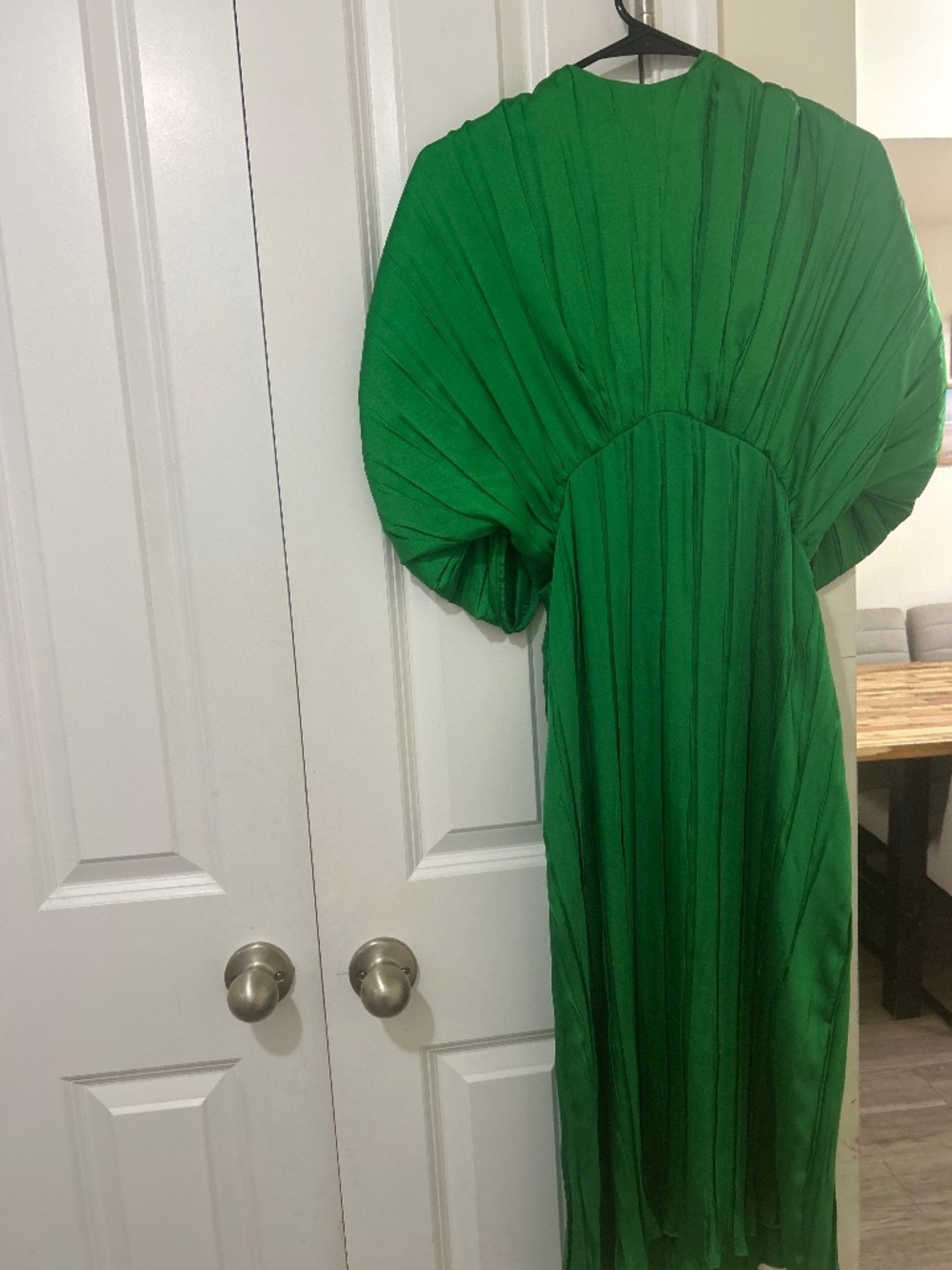 Green midi dress